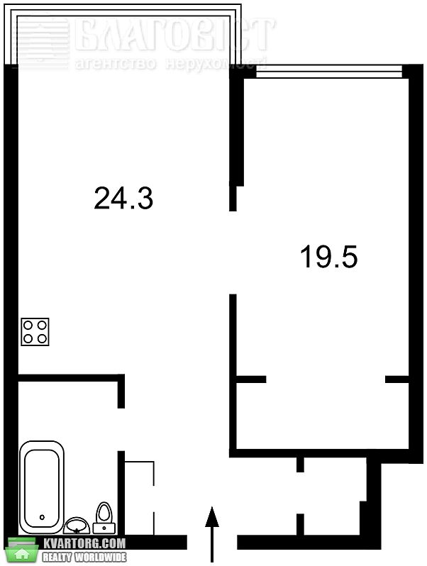 Sell 1-room apartment. Киев,  Днепровская набережная — photo 10