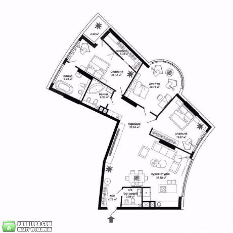 Sell 3-room apartment. Киев,  Лейпцигская — photo 8