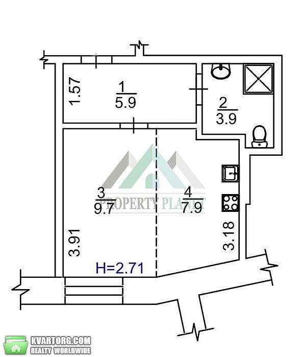 Sell 1-room apartment. Киев, Герцена — photo 5