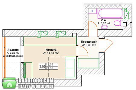 Sell 1-room apartment. Киев,  Воскресенская — photo 5