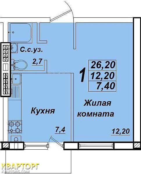 Sell 1-room apartment. Одесса, Люстдорфская дорога — photo 2