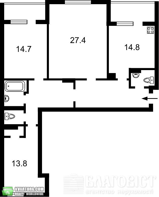 Sell 3-room apartment. Киев,  Рижская — photo 4