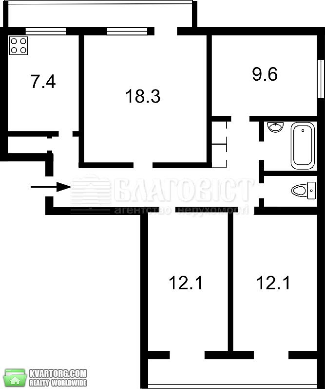 Sell 3-room apartment. Киев,  Коперника — photo 8