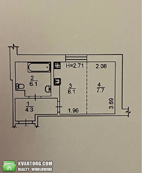 Sell 1-room apartment. Киев,  Герцена — photo 6
