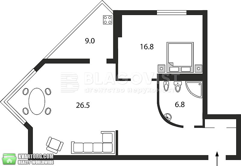Sell 2-room apartment. Киев,  Саперно-Слободская — photo 2