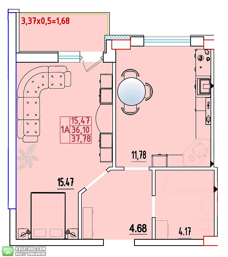 Sell 1-room apartment. Одесса, Люстдорфская дорога — photo 4
