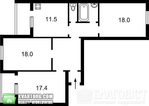 Sell 3-room apartment. Киев, Урловская — photo 1