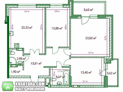 Sell 3-room apartment. Киев, Златоустовская ул. — photo 3