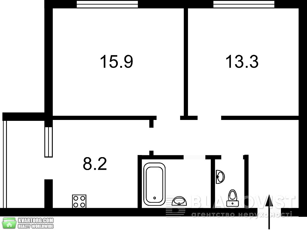 Sell 2-room apartment. Киевская обл., Соборная — photo 3