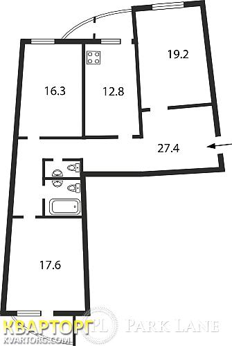 продам 3-комнатную квартиру. Киев,   Днепровская наб - фото 6
