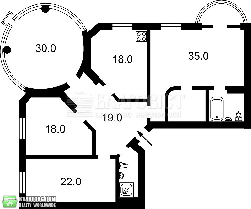 Rent out 4-room apartment. Киев,  Златоустовская — photo 7