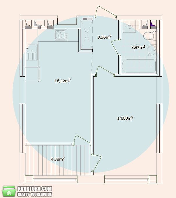 Sell 1-room apartment. Киев,  Правды пр — photo 4