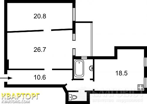 Sell 2-room apartment. Киев, Горького — photo 2