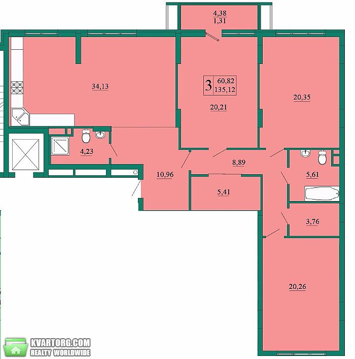 Sell 3-room apartment. Киев,  Ломоносова — photo 2