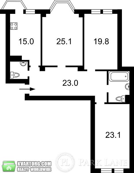 продам 3-комнатную квартиру. Киев,  Ломоносова - фото 4
