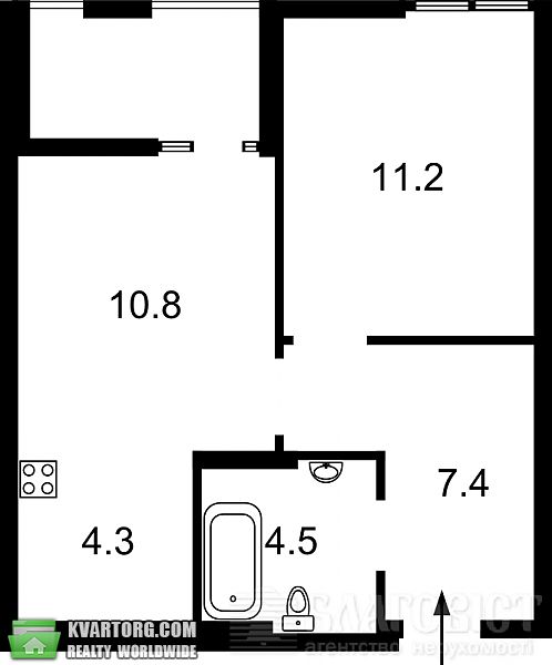 Sell 1-room apartment. Киев, Регенераторная — photo 2