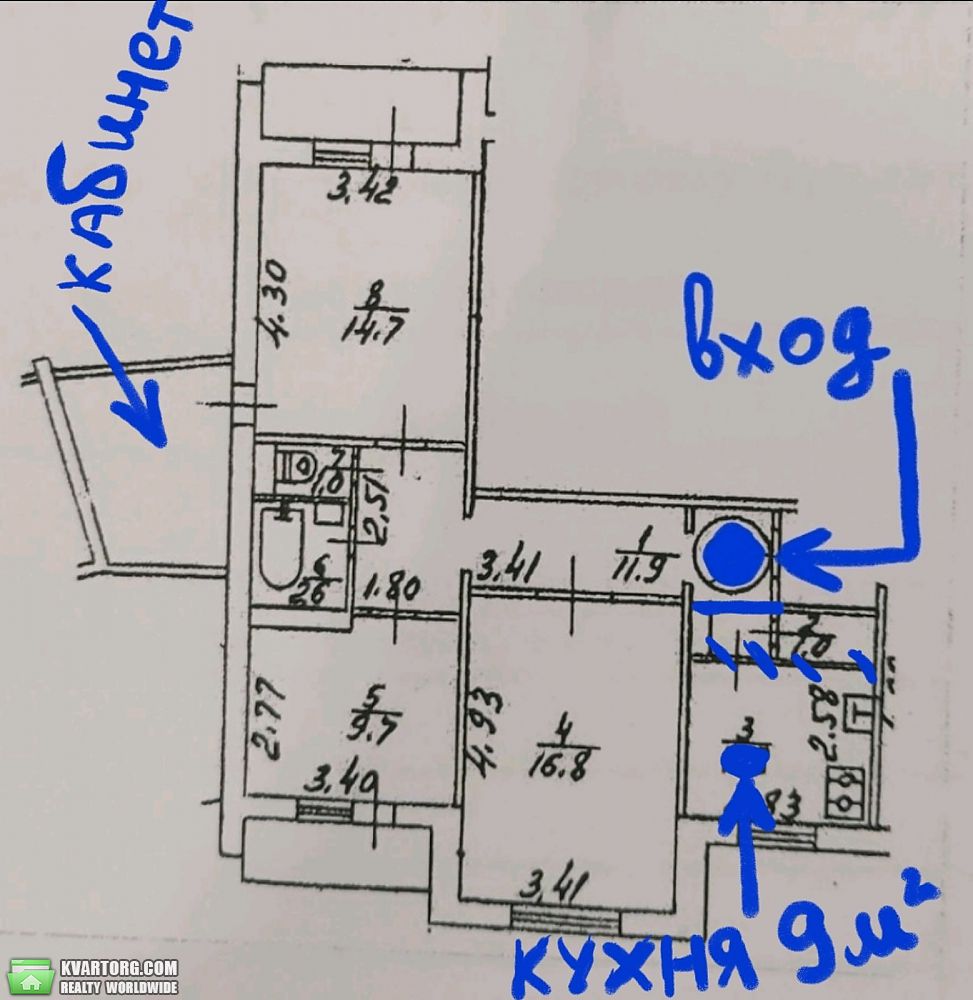 Rent out 3-room apartment. Киев, Чернобыльская ул. — photo 3