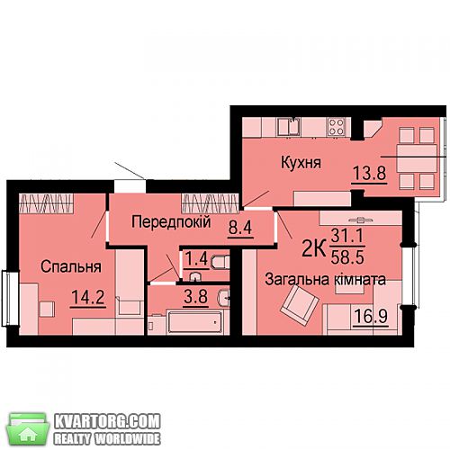 Sell 2-room apartment. Киев, кошевая — photo 1