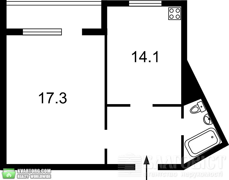 Sell 1-room apartment. Киев,  Бакинская — photo 2