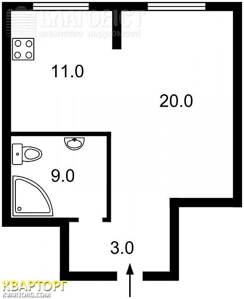 Sell 1-room apartment. Киев, Героев Сталинграда пр — photo 2
