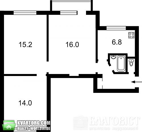 Sell 3-room apartment. Киев, Победы пр — photo 3