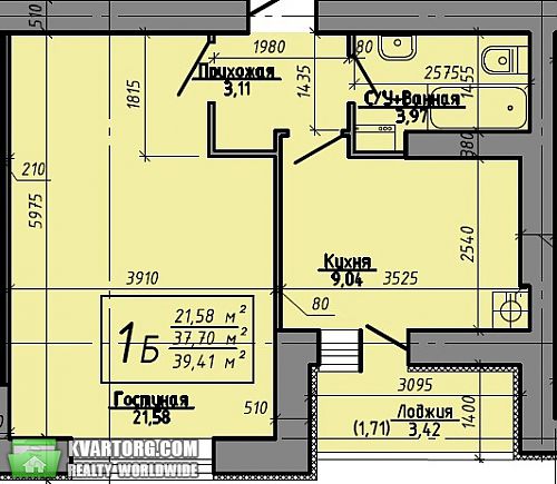 Sell 1-room apartment. Киев, Новооскольская — photo 2