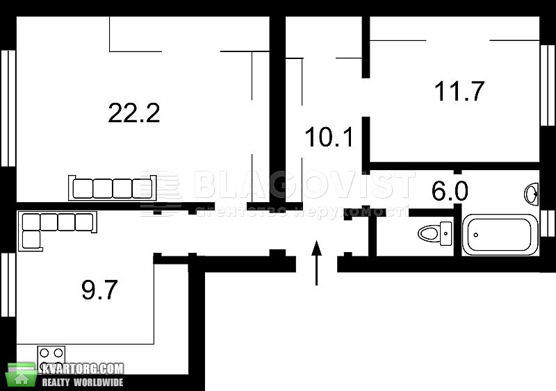 Sell 2-room apartment. Киев,  Шелковичная — photo 2