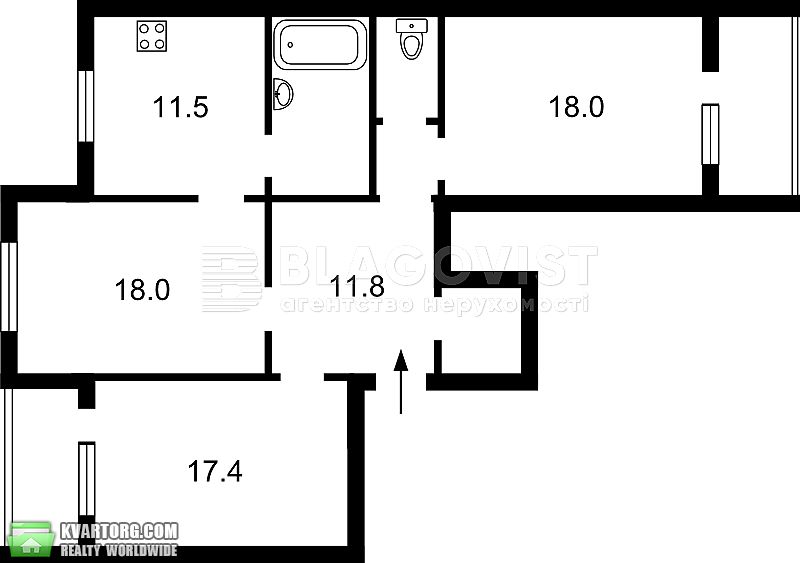 Sell 3-room apartment. Киев,  Здолбуновская — photo 2