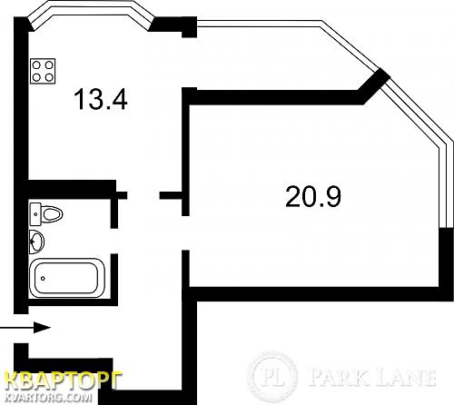Sell 1-room apartment. Киев,  Ахматовой — photo 3