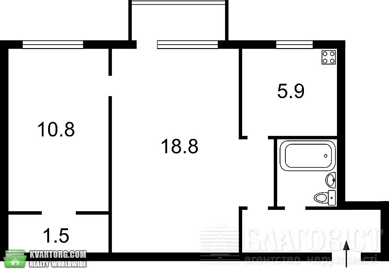 Sell 2-room apartment. Киев,  Воссоединения пр — photo 2