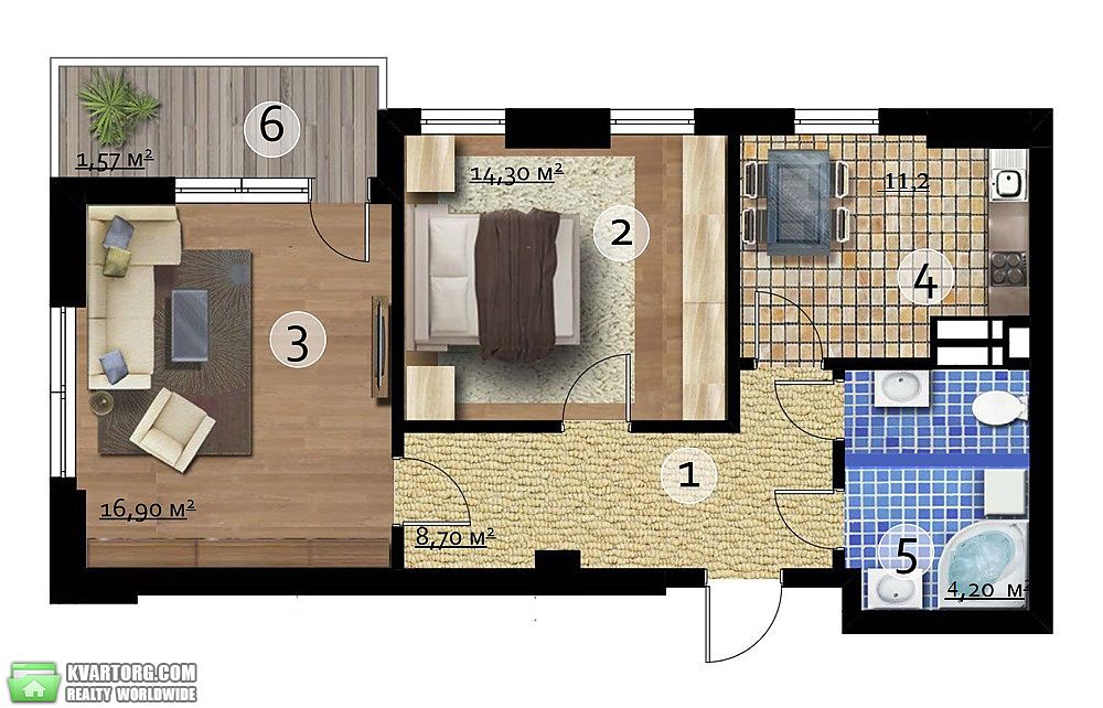 Rent out 2-room apartment. Киев,  Ямская — photo 3