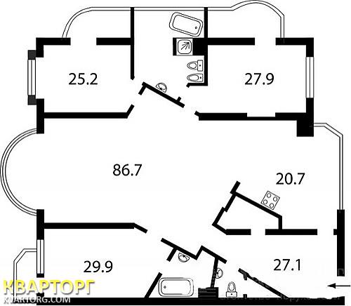 Sell 4-room apartment. Киев,  Кропивницкого — photo 3