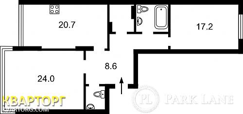 Sell 2-room apartment. Киев, Днепровская наб — photo 2