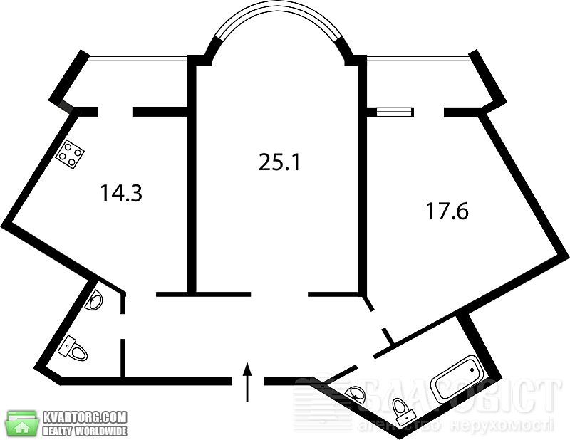 Sell 2-room apartment. Киев, Княжий Затон — photo 9