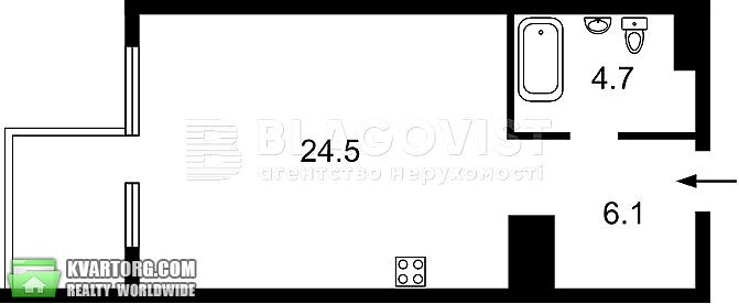 Rent out 1-room apartment. Киев,  Предславинская — photo 3