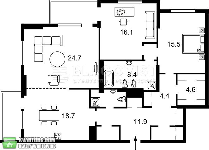 Sell 3-room apartment. Киев,  Голосеевский пр — photo 2