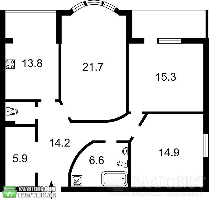Sell 3-room apartment. Киев,  Григоренко пр — photo 2