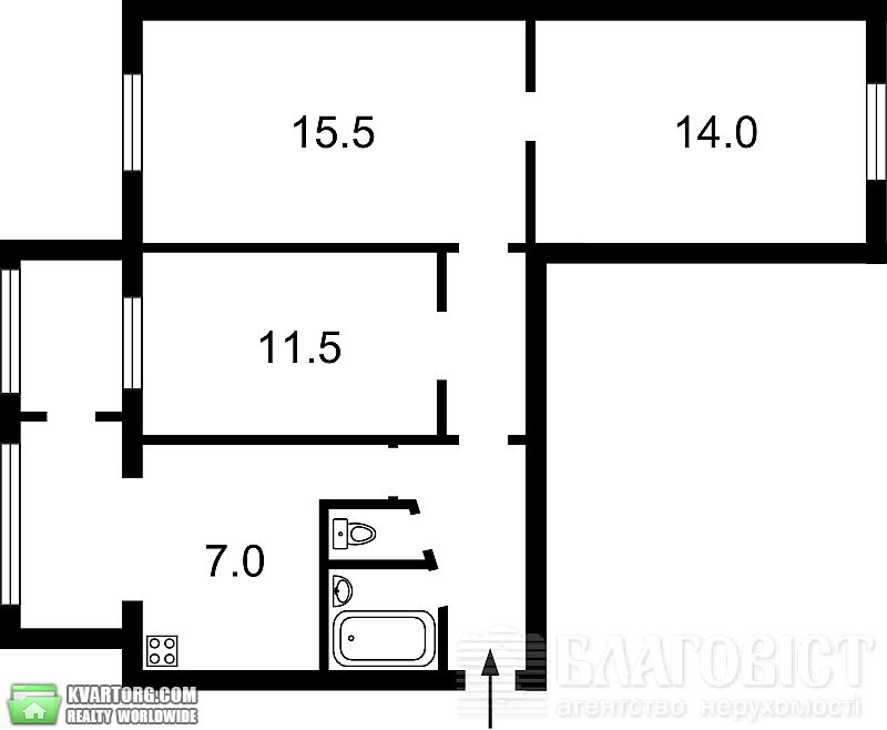 Sell 3-room apartment. Киев,  Героев Сталинграда пр — photo 6