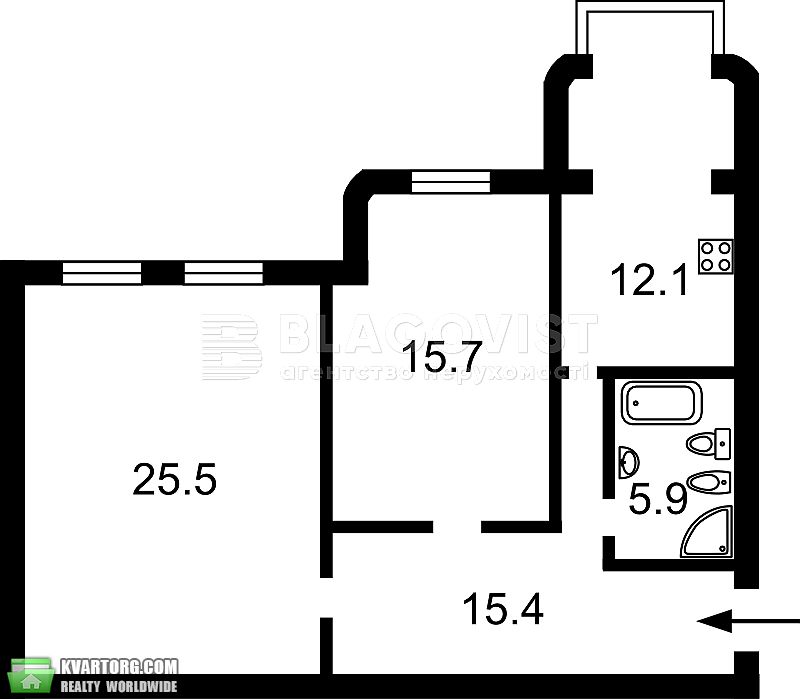 Sell 2-room apartment. Киев,  Жилянская — photo 2