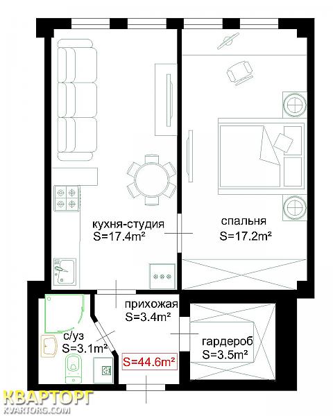 Sell 2-room apartment. Одесса, Атамана Головатого — photo 6