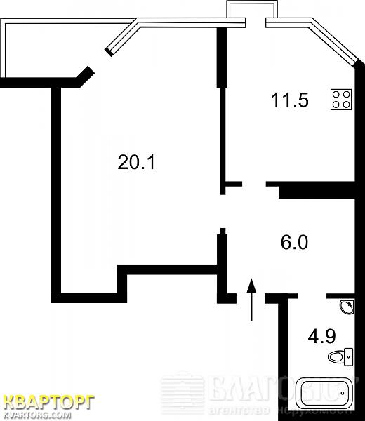 Sell 1-room apartment. Киев, Верховинная — photo 3