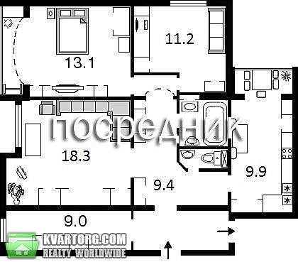 Sell 3-room apartment. Киев, Горького — photo 1