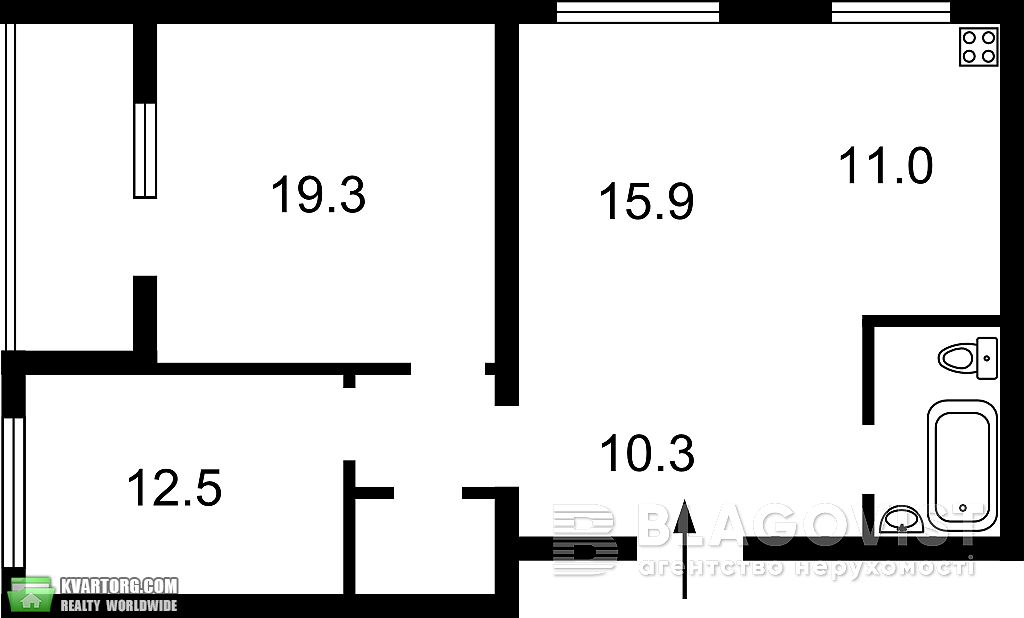 Sell 1-room apartment. Киев, Златоустовская — photo 3