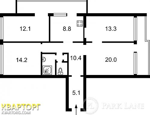 Sell 3-room apartment. Киев,  Богдана Хмельницкого — photo 2
