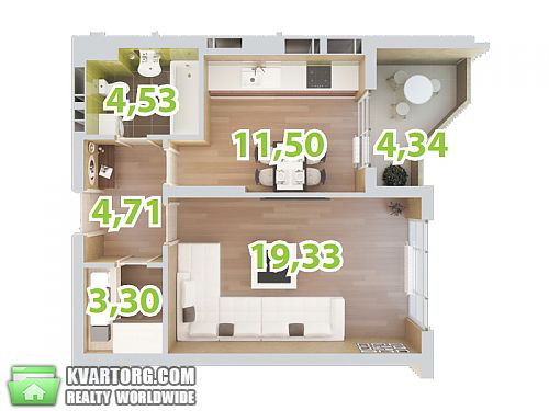 Sell 1-room apartment. Киев, Танковая — photo 4