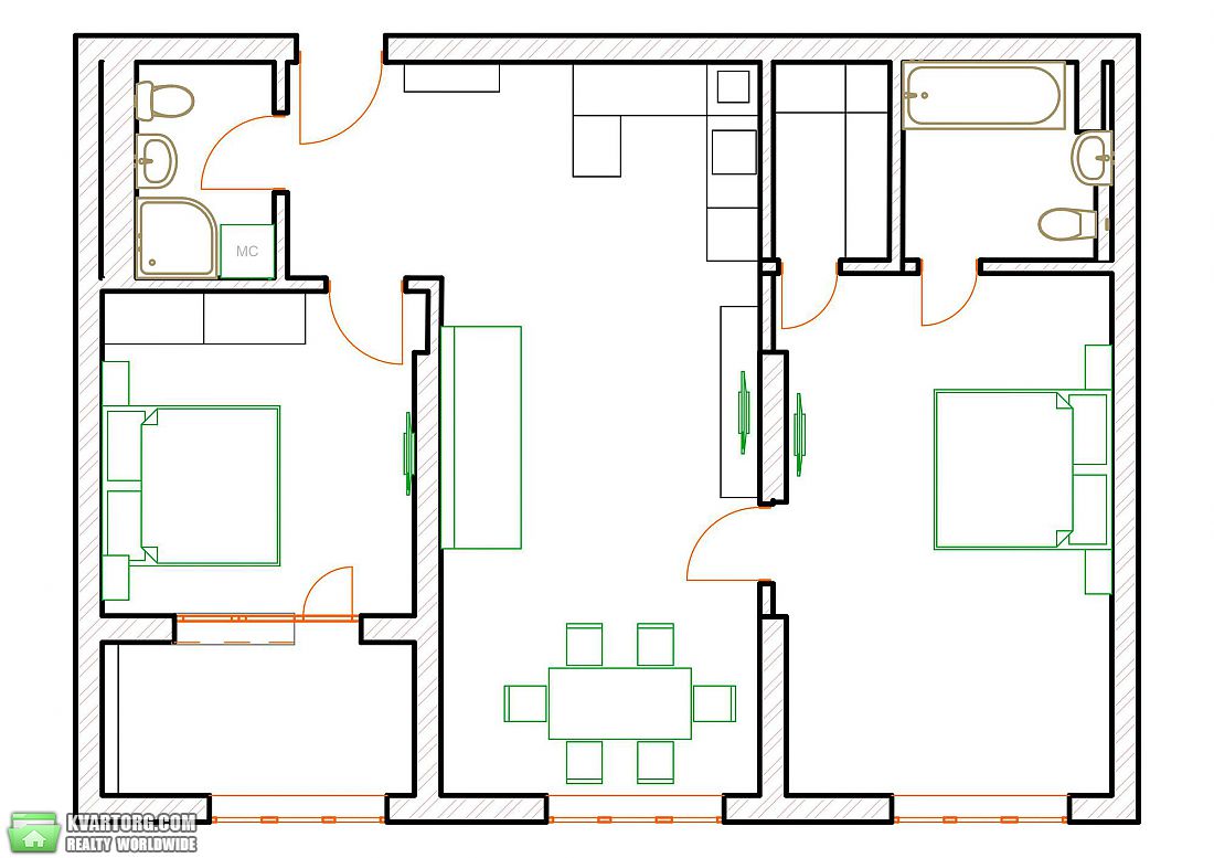 Sell 2-room apartment. Киев,  Лейпцигская — photo 3