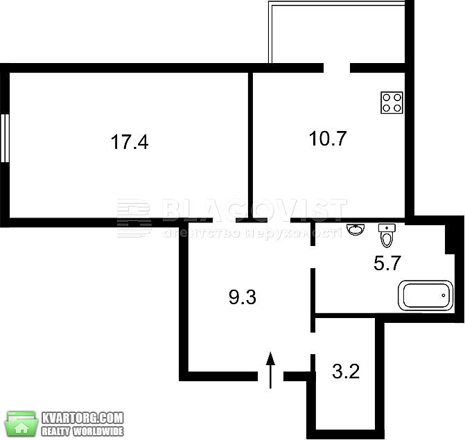 Sell 1-room apartment. Киев, Космонавта Комарова — photo 2