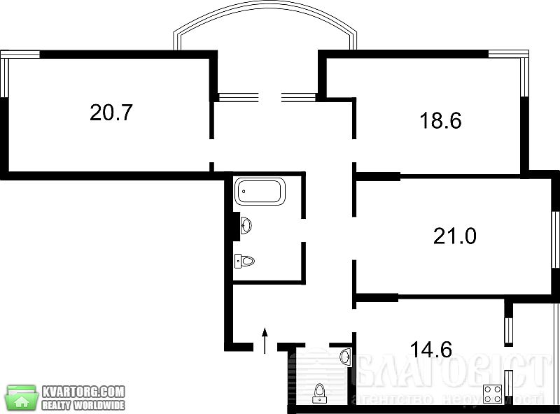 Sell 3-room apartment. Киев,  Трутенко — photo 1