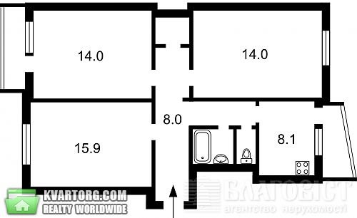Sell 3-room apartment. Киев, Героев Сталинграда пр — photo 4