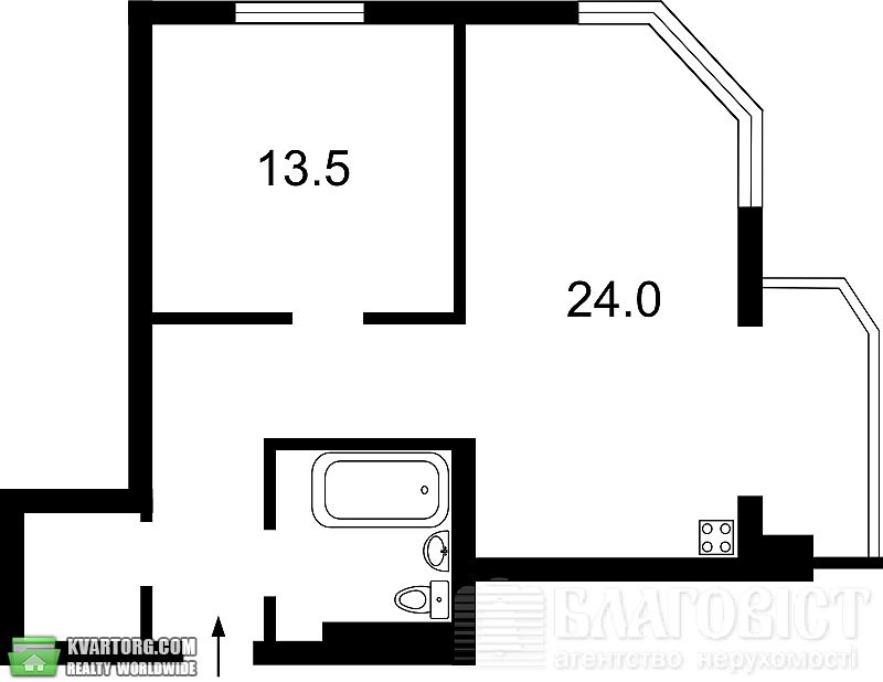 Sell 2-room apartment. Киев,  Днепровская наб — photo 7